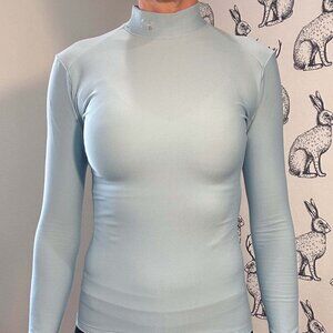 Women's Under Armour Baselayer Compression Long Sleeve Blue Sz S/M